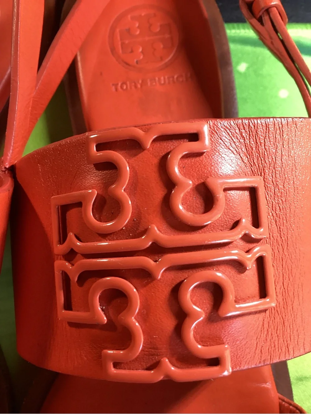 Tory Burch orange sandals size 7
